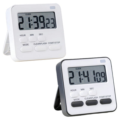 LinkMejor Digital Kitchen Timer 24-Hour Countdown Memory Function Dual Alarm Snooze Magnetic Base Optional Colors