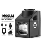 WEST BIKING 1600LM Wireless Remote Control Bicycle Headlights Type-C Charging IPX4 Waterproof Anti-glare Bike Front Light for MTB