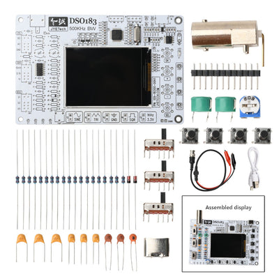 JYETech DSO183 DIY Oscilloscope Kit 500KHz ADC Built in Signal Generator Waveform Display for Electronic Competition Training