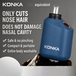 LinkMejor KBMQ-1312-T Electric Nose Hair Trimmer 360° Safe Cutting Type-C Fast Charging Waterproof Portable with Dust Cover for Home Travel