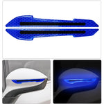 2pcs 3D Car Bumper Reflective Strips Car Rearview Mirror Stickers Safety Reflective Stickers Reflective Warning Stickers