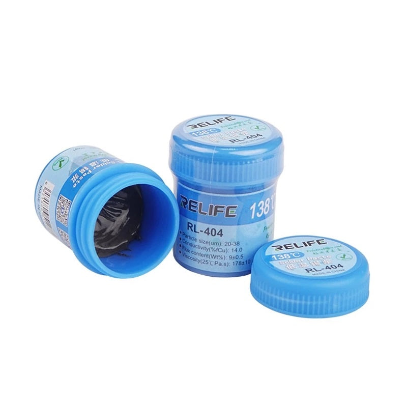 LinkMejor RL-404 Lead-free Solder Paste Low Temperature Melting Point 138 Degrees Tin Paste Phone PCB BGA/SMD Template Repair Tin