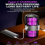 Tevorex Electric UV Mosquito Killer Lamp USB Rechargeable 2 in 1 Portable Bug Zapper for Indoor Outdoor