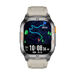 QX18 2.01-inch HD Screen GPS Compass 630mAh Battery LED Flashlight Voice Assistant bluetooth Call Heart Rate Blood Oxygen Monitor Sleep Monitoring Breathing Exercise Multi-sport Modes IP68 Waterproof Smart Watch