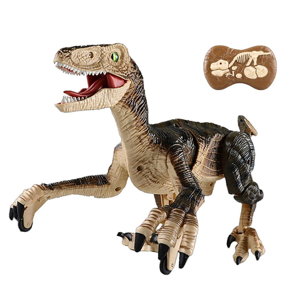 2.4G 5CH Remote Control Sound and Light Mechanical Dinosaur Simulation Velociraptor RC Toy for Chidren Gifts
