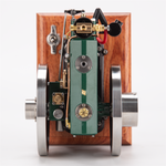 LinkMejor 1/8 Scale 3.6cc Mini Vintage Single Cylinder 4-Stroke Working Gasoline Engine Model  with Wooden Base Version Ready to Run 1140