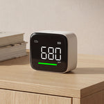 Atuman CF1 Multifunctional Carbon Dioxide Tester CO2 Temperature Humidity Display Clock display 3 inch Screen High Accuracy Type-C Charging 2200mAh Battery