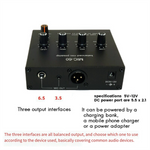 MIC-60 Balanced Mic Preamplifier Condenser Moving Coil Microphone Amplifier 48V Phantom Power 60dB Gain Low Cut Three Band Equalizer with USB and XLR Cable