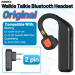 LinkMejor BT-E2 Walkie Talkie Wireless Headset Headphone 2.4G Noise Reduction Handsfree Earpiece Replacement for UV-5R UV-32 Walkie Talkie