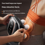 LinkMejor 4-Head / 6-Head Fascia Gun Muscle Relaxation Massager 3 Modes 30 Adjustable Speeds Multi-Function High-Frequency Vibration Massager