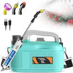 LinkMejor Electric Sprayer 1.35 Gallon 7.4V Battery Powered Garden Sprayer With 4 Nozzles 6 Spray Modes USB Type-C Charging
