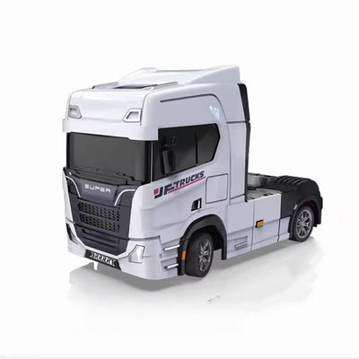 S917 RTR 1/43 2.4G 4WD Mini RC Car Tractor Semi Truck Built-In Gyro Full Proportional Drift Dual Speed LED Lights Racing Vehicles Models Engineering Remote Control Toys