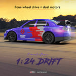 LinkMejor 8608 8609 RTR 1/24 2.4G 4WD RX7 Drift RC Car High-Speed Remote Control Mini Race LED Light On-Road Racing Vehicle Model Boys Gifts Toys