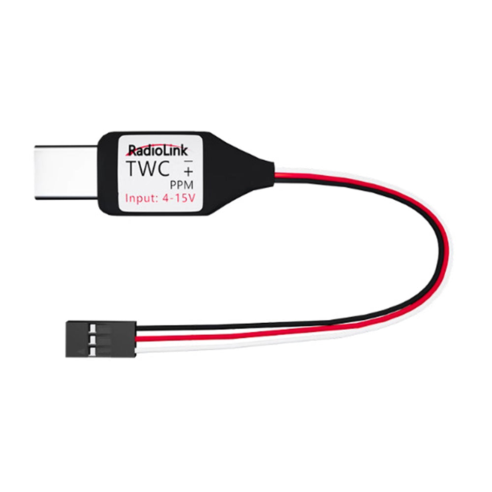 RadioLink TWC Type-C Wireless Trainer Cable  RC Flight Training System Support R8EF R8FM R8XM R8SM R7FG PPM Receiver 16D/T12D Transmitter