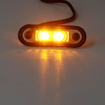 1PCS 12V/24V 2 LED Flush Fit Led Marker Lights Side Signal Lamps Kelsa Bar