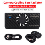 Camera Cooling System Ultra Quiet Live Broadcast Radiator Cooling Fan Radiator with Built-in Battery for A7M3 A6400 A6000 A7riii