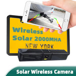 Wireless Solar Energy 720P Rear Front License Wifi Camera Built-in Battery for IPhone Android Phone Truck Car Van RV