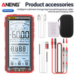 LinkMejor 681 Rechargable Digital Professional Multimeter Non-contact Voltage Tester AC/DC Voltage Meter Touch Screen Current Tester
