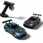 LinkMejor 4301 RTR 1/43 2.4G 4WD AMG GTR Drift RC Car Built In Gyro Alloy Body Shell LED Light On-Road Full Proportional Desktop Remote Control Racing Vehicles Models Toys