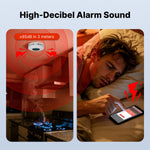 LinkMejor Zigbe Smart Smoke and Carbon Monoxide Alarm 85dB High-Volume Alarm Real-Time LCD&App Monitor 2-In-1 Protection 2.4 GHz Wireless Tuya Smoke Detector for Indoor Rooms