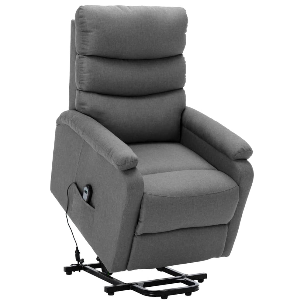 Stand-up Recliner Light Gray Fabric