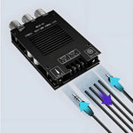 LinkMejor 150Wx2 TDA7498E Stereo Treble Bass Adjustment bluetooth 5.0 Audio Power Amplifier Board Module Dual Channel Heat Sink APP Control