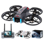 LinkMejor AE21 WiFi FPV with 4.3inch LCD Screen Controller HD Dual Camera Electrically Adjustable Optical Flow Hover Automatic Obstacle Avoidance Circle Protection Brushless 2.4G 4CH 6-Axis Remote Control Toys RC Drone Quadcopter RTF