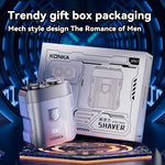 LinkMejor KTXD-7001S Portable Mini Shaver Men Electric Shaver Beard IPX7 Waterproof Rechargeable Magnetic Head Shaver Travel