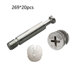 20PCS Three-in-One Woodworking Connectors for Locking Fastening Punching for 15-18mm or 18-21mm Board