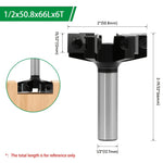Six Blade T Slot Router Bit 1/2 Inch Shank SAE 5140 Tungsten Carbide Cutter for Woodcraft Engraving Machine Electric Grinder