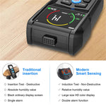 LinkMejor WM700A Moisture Meter Electromagnetic Technology VA Reverse Screen Multi Material Use Softwood Hardwood Drywall Masonry Temperature Humidity Monitoring Accurate Measurement