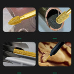 Heavy Duty Rotary Chisels Hexagonal Handle 6pcs Set Compatible with Electric Drills for Metal Stone Ceramic Woodworking Grinding Polishing Carving Precision Cutting Tools High Performance Tips