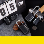 Zinc Alloy Miniature Combination Lock 532510mm Black Secure Luggage Pouch Storage High-Quality Durability