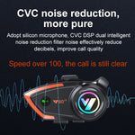 Coralme Y80 2X Motorcycle Intercom Helmet Bluetooth Headset 800 Meters Two-Person Intercom Suitable For Third-Party Helmet Headset