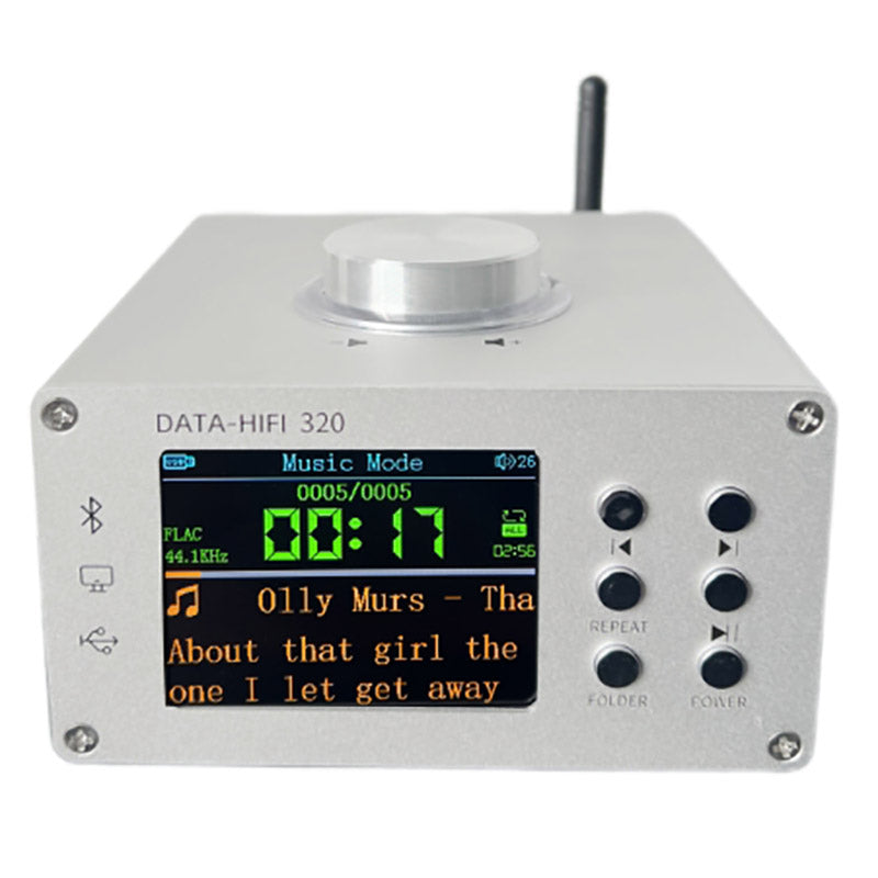 LinkMejor TFT2.8 PLAYER02 Bluetooth 5.3 Audio Decoder Board 2.8 Inch IPS Screen MP3 FLAC WAV Playback USB Sound Card LINE Input EQ Settings