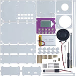 LinkMejor Frequency Modulation and Amplitude Digital Clock Radio Receiver Unassembled DIY Electronics Kit