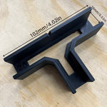 T-Shaped Corner Connector 102mm Black PP T-Joint Bracket Right Angle Brace for Woodworking Furniture Shelving