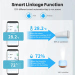 Tuya WiFi Indoor Smart Temperature Humidity Sensor Hygrometer Battery Powered APP Monitoring For Alexa Google Home Voice