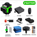 LinkMejor 4D 16 Line Green Laser Level IP54 Self-Leveling 4000mAh Battery Touch Screen for Indoor/Outdoor Construction