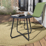 Xmund Round Side Table Coffee Table Round Garden Side Table Outdoor Lightweight Stable Easy Assembly Small Sofa Table Ideal For Outdoors Living Room Bedroom Office