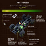 LinkMejor FSC18 for Ford Bronco RTR Fun-Haver EB 1/18 2.4G 4WD 40km/h Brushed RC Car Officially Licensed Ultra4 Racing Short Course Chassis Metal Differential Oil Shocks Drive Shafts LED Light Off-Road Truck Vehicles Models Toys