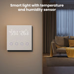 3 in 1 10A Tuya WiFi Smart Light Switch with Temperature Humidity Sensor LCD Display Scene Switch Timing Function APP & Voice Control with Alexa Google Home