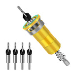 Multifunctional Countersink Drill Bits Adjustable Depth Aluminum Limit Ring High Precision Carbon Steel Bits Woodworking Tools 4 Sizes Drill Bits
