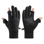 LinkMejor Winter Warm Bike Gloves Touch Screen Outdoor Windproof Waterproof Cold-proof Gloves for Driving Cycling Fishing Skiing