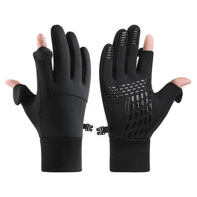 LinkMejor Winter Warm Bike Gloves Touch Screen Outdoor Windproof Waterproof Cold-proof Gloves for Driving Cycling Fishing Skiing
