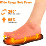 LinkMejor 1Pair Electric Heated Insoles Croppable Thermal Comfortable USB Rechargeable Insoles for Winter Outdoor Skiing
