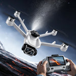 LinkMejor YL09 WiFi FPV with 4.3inch LCD Screen Controller 720P HD Dual Camera Servo Gimbal One-Key Spray 360° Obstacle Avoidance Brushless RC Drone Quadcopter RTF