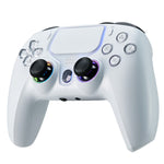 LinkMejor 736F for PS5 Controller Wired Gamepad with Hall Effect Triggers and RGB Joysticks Dual Vibration Motors Turbo Function for PS4 PC Plug and Play