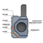 2Pcs AIRITON AI-168 Mini Walkie Talkie 5000mAh Rechargeable Battery Type-C Fast Charging FRS/PMR Long Range Portable Outdoor Communication Two-way Radio
