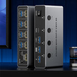 LinkMejor 8K KVM Switch 4 In 1 Out 8K/4K HD2.1 KVM Switch USB 3.0 High Speed Transmission KVM Switcher
